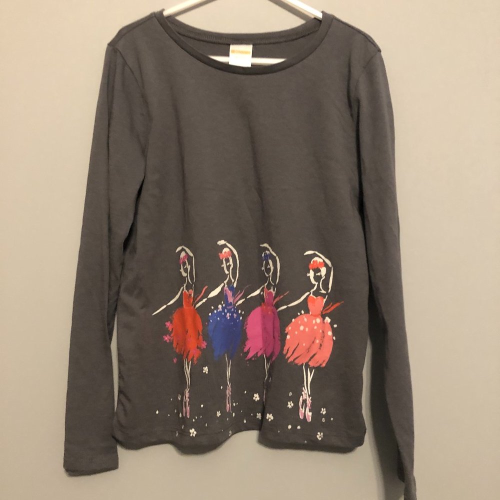 Gymboree 2018 OUTLET M 7-8 Grey Dancer long sleeve